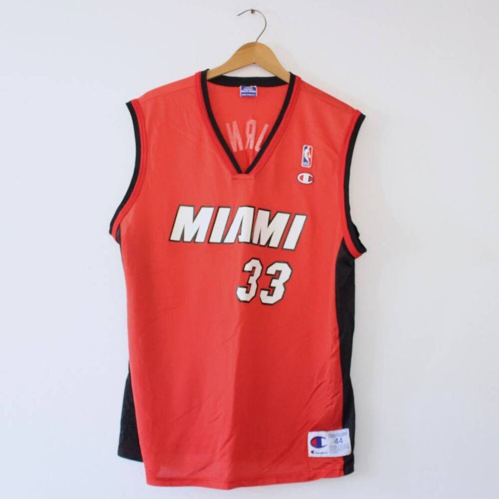 Vintage Miami Heat Basketball Mourning Champion Jersey Large